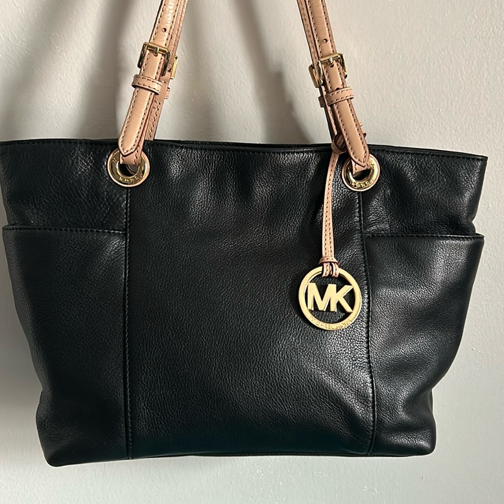 MICHAEL Michael Kors Women’s Multi Pocket Tote Shoulder Bag Contrast Handles